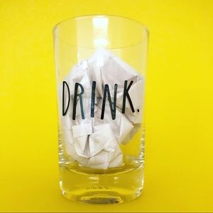 Rae Dunn DRINK glass